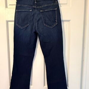 MOTHER Dark Blue Insider Crop Step Fray